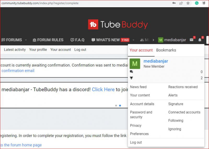 TubeBuddy drop down menu.JPG